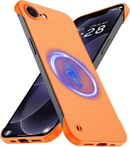 Vista 12 de GRECAZO Funda magnética delgada para iPhone 15 Plus de 6.7 pulgadas (2023), ultrafina, ligera, duradera, sin marco, mate, rígida, MagSafe con anillo