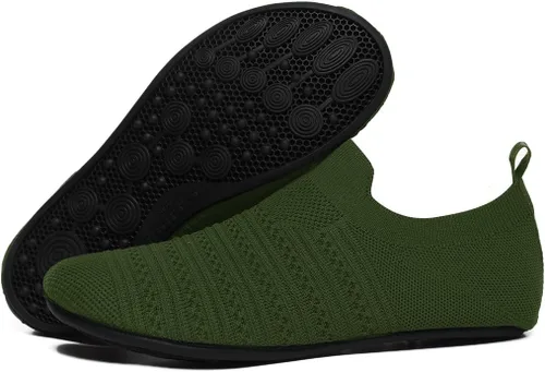 Vista 3 de QZKDM - Pantuflas ligeras antideslizantes para casa, para ponerse sin ayuda, para caminar descalzo, para ejercicio en casa y yoga, para hombres