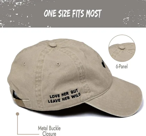 Vista 3 de Sombrero bordado de algodón cepillado para mujer, unisex, ajustable, talla única