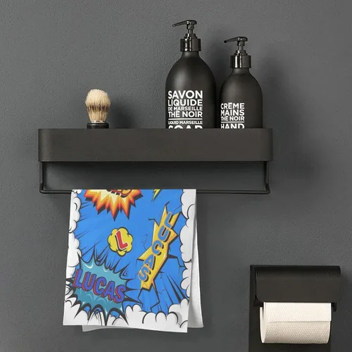 Vista 4 de Toalla personalizada con monograma para baño, 14.5 x 28 pulgadas, toallas personalizadas con nombres, toalla de baño con nombre