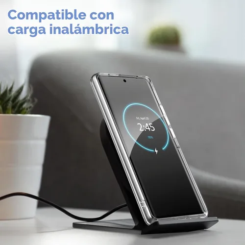 Vista 2 de Funda magnética para Motorola Edge Plus 2023, compatible con MagSafe, carga y accesorios de teléfono (Moto Edge + 2023), transparente