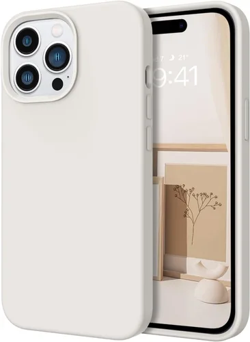 Vista 19 de DOMAVER Funda de silicona líquida para iPhone 14 para mujeres y hombres, cojín de forro de microfibra de goma, funda suave a prueba de golpes