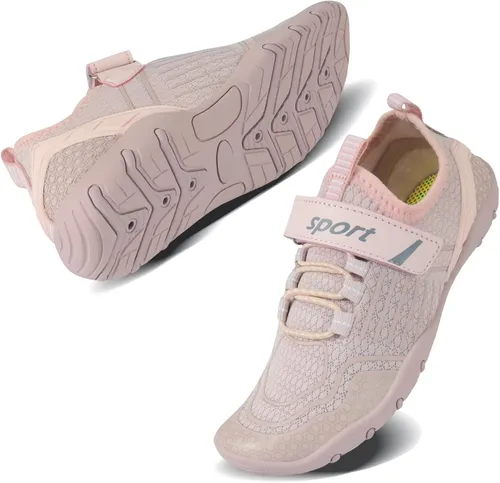 Vista 6 de Zapatos de agua para niños y niñas, de secado rápido, calcetines acuáticos descalzos, playa, piscina, natación, tenis deportivos ligeros para niños