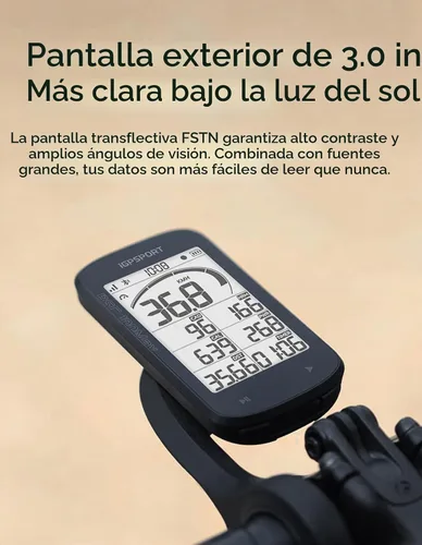 Vista 4 de iGPSPORT BSC100MAX GPS Bike Computer, 3 '' Pantalla Auto Start/Stop Custom Data 40H Impermeable Bicicletas Computadora Inalámbrica