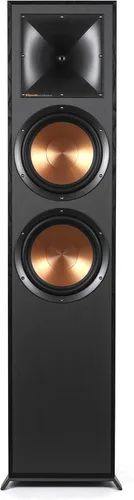 Vista 3 de Klipsch Reference R-820F Altavoz de pie para sistemas de cine en casa con woofers duales de 8", altavoces de torre con reflejo de graves a través