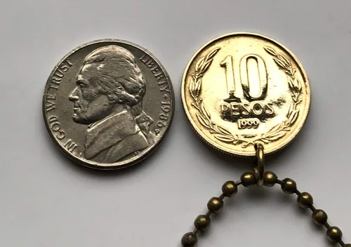 Vista 5 de 2008 Chile 10 Peso moneda colgante Santiago Bernardo O'Higgins Libertador Araucanía Iquique Rancagua La Pintana Temuco Coquimbo n003051