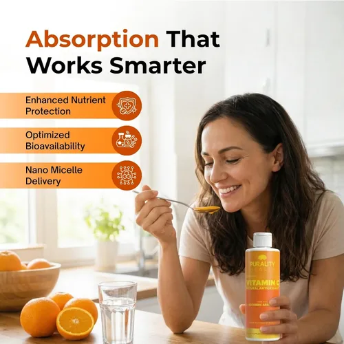 Vista 8 de PURALITY HEALTH Suplemento líquido de vitamina C de 1000 mg por porción, absorción liposomal mejorada, sin OMG, sin gluten, vegano, suministro