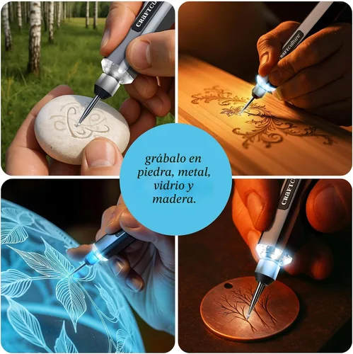 Vista 7 de EtchMate - Bolígrafo de grabado para metal, madera, vidrio, plástico