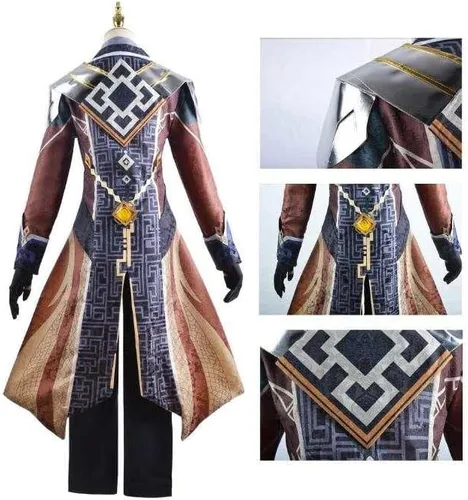 Vista 3 de Cosplay Life ZHONGLI Genshin Impact - Disfraz completo de anime RPG con peluca para cosplay