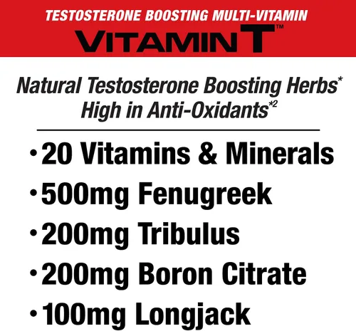 Vista 4 de MuscleMeds Multivitamínico completo diario de vitamina T para hombres mejora la testosterona muscular, el rendimiento sexual, 20 vitaminas