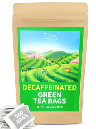 Vista 19 de TeeLux Bolsas de té verde menta, té verde con menta, menta verde y citronela, con cafeína, 100% real y natural, 100