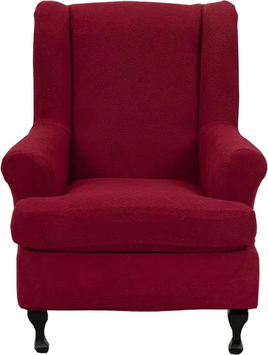Vista 44 de CRFATOP 2 fundas elásticas para silla con respaldo de alas de mariposa, fundas de tela de elastano con respaldo de ala, fundas para sillón con parte