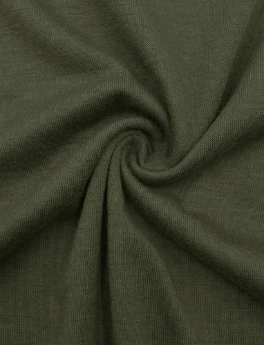Vista 4 de Camiseta sin mangas para mujer, cuello alto, sin mangas, con espalda cruzada, estilo casual Verde militar