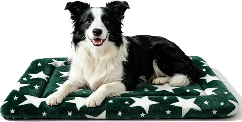 Vista 38 de Tapete de cama para perro, almohadilla reversible para jaula de perro con alfombrilla lavable y espuma suave, cama plana para mascotas para perros