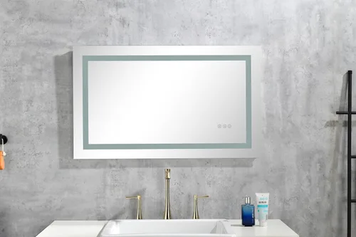 Vista 9 de 40 x 26 luces LED espejo montado en la pared para baño con alto lumen+antivaho control por separado + función de atenuación