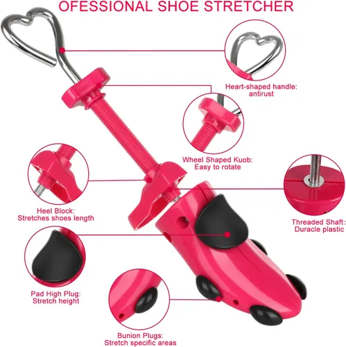 Vista 2 de Parts3A Estirador de zapatos para hombres y mujeres, estirador de botas, ajustable en 4 direcciones para estirar el ancho de la longitud