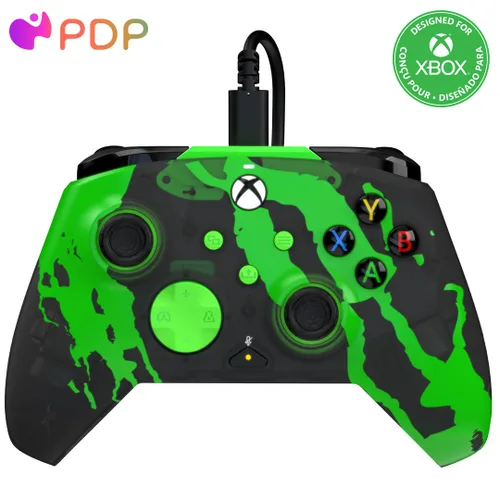 Vista 21 de PDP Gaming Xbox Series X S Red Bundle: REMATCH Wired Gamepad Controller & AIRLITE Wired Headset with Mic, Licensed Xbox One Gamepad, Customizable