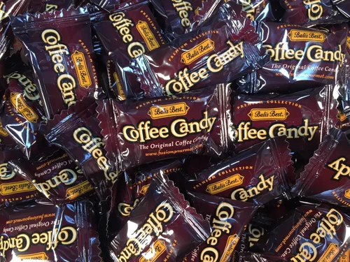 Vista 4 de Bali's Best Caramelo de café, frasco de 1 libra, caramelo duro envuelto individualmente, hecho con café real de Sumatra, Halal
