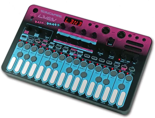 Vista 2 de Sonicware Liven BASS&BEATS [Sintetizador de Bajos de Tabla de Ondas y Máquina de Ritmos] Groove Box