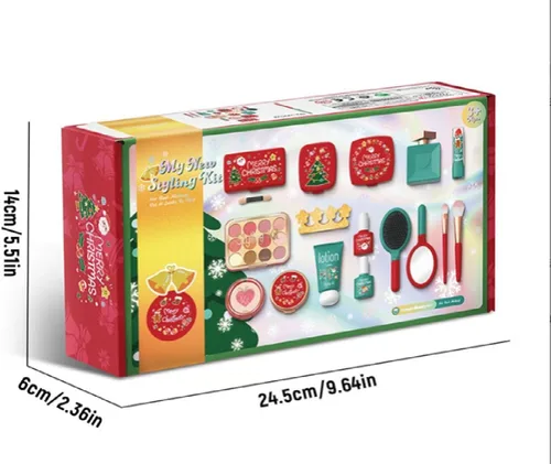 Vista 6 de Serena&Jewel Maquillaje de simulación para niños pequeños, juego de maquillaje de juguete para niños de 3 a 5 años, kit de maquillaje para niños