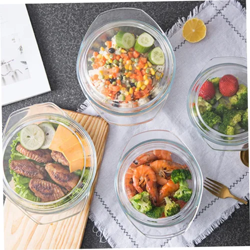 Vista 7 de 1pc Cuenco de vidrio cubierto pasta con cubierta