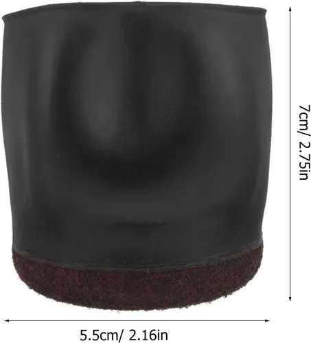 Vista 3 de Angoily Fundas para patas de silla, 10 unidades, tapones para ruedas de cama, tapones de rueda para muebles rodantes, protector de piso de madera