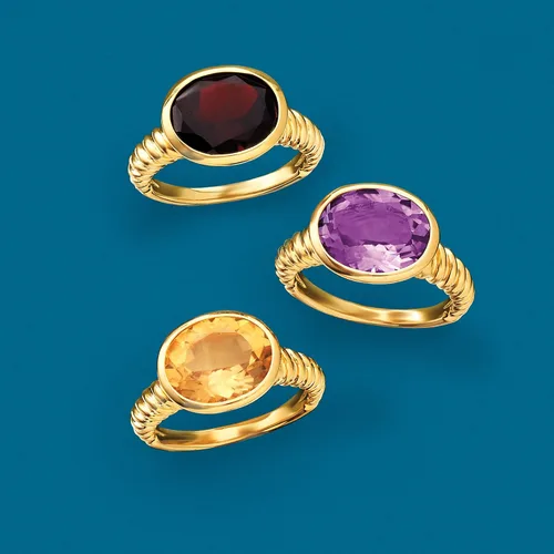 Vista 5 de Ross-Simons 4.50 Carat Oval Citrine Ring in 18kt Gold Over Sterling