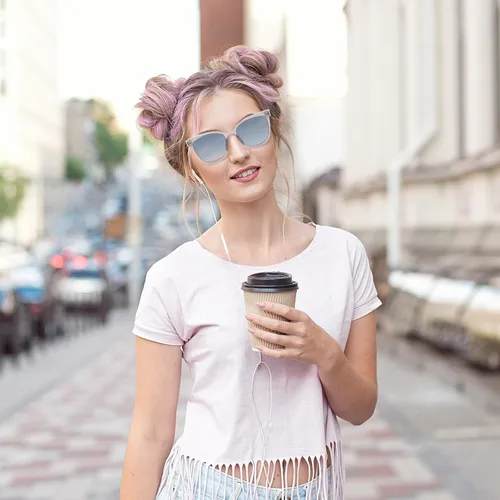 Vista 2 de OYS Lentes de sol retro para hombres y mujeres, polarizados, lentes de aviador, ligeros TR90, marco TAC, protección UV