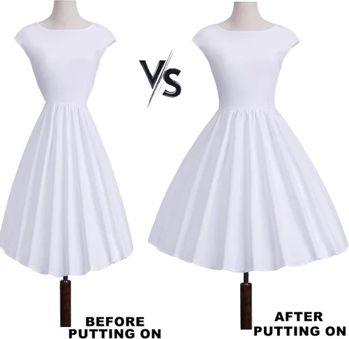Vista 3 de Enagua blanca Falda Enaguas blancas para mujer Falda esponjosa blanca Falda corta Enagua Falda Enagua