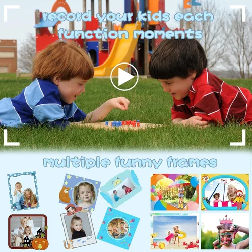 Vista 3 de Cámara para niños, regalos de cumpleaños de Navidad para niños de 3 a 9 años, cámaras de video digitales HD para niños pequeños, juguete portátil