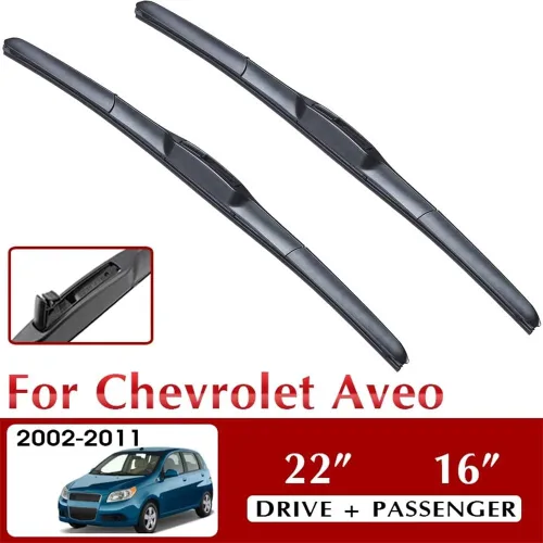 Vista 2 de Compatible con Chevrolet Aveo 2002 2003 2004 2005 2006 2007 2008 2009 2010 2011 Escobillas de limpiaparabrisas delantero, accesorios de cortador U J