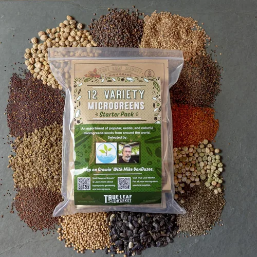 Vista 9 de Kit de semillas de microverdes de 12 variedades - Semilla de brócoli para germinado más rábano morado, remolacha, microverdes de girasol, guisantes