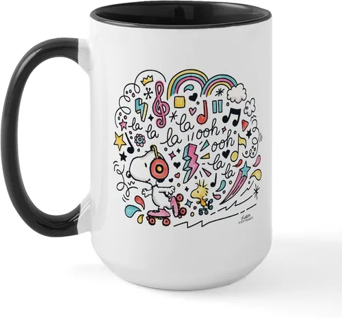 Vista 114 de CafePress SNOOPY Joe Cool - Taza de café de cerámica (15.0 fl oz)