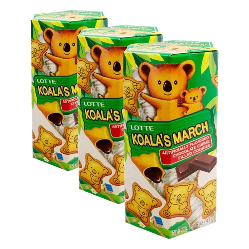 Vista 2 de Lotte Koala's March Cookie con crema de chocolate, 1.45 oz