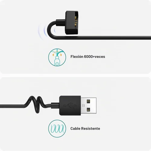 Vista 3 de TUSITA Cable de carga compatible con lentes inteligentes Ray-Ban Stories - 1M