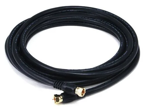 Vista 22 de Monoprice RG6 Quad Shield CL2 - Cable coaxial con conector tipo F para televisión, 1.5 pies
