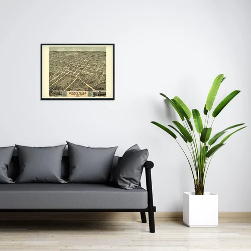 Vista 6 de HISTORIX Vintage 1871 Huntsville Alabama Map – 18 x 24 pulgadas Old Huntsville AL Map Wall Art – Póster de mapa histórico del condado de Huntsville