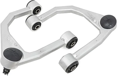 Vista 8 de Rough Country Brazos de control superiores de aluminio forjado para Toyota Tundra (2007-2021) con elevación de 3.5 pulgadas, paquete de 2, rojo