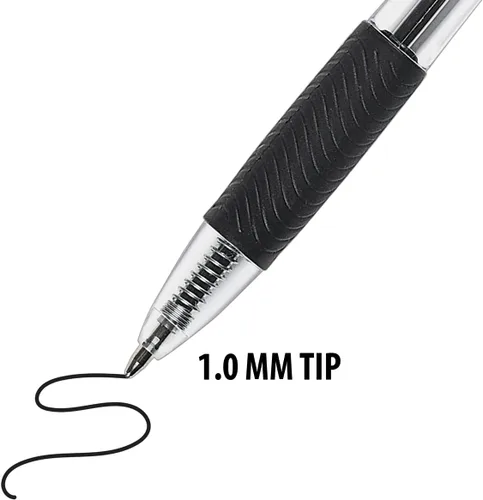 Vista 7 de Inc. ClipClicks - Bolígrafos retráctiles, juego de bolígrafos de punta media de 0.039 pulgadas con agarre cómodo para escuela, oficina, escritura