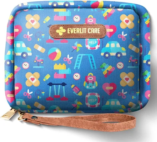 Vista 7 de EVERLIT Care Rescue Pack Kit de primeros auxilios para la familia para niños con 200 piezas de suministros médicos Bolsa de almacenamiento