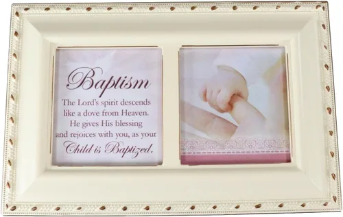 Vista 3 de Ebros Gift Cottage Garden Baptism The Lord's Spirit Descends Like A Dove From Heaven Pulido Burlwood Dove Matte Ivory Bisagra Trinket Wind Up Music