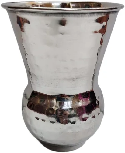Vista 8 de Bona fide - Juego de 2 vasos de acero martillado para servir agua de 13.5 fl oz, juego de vasos, taza para beber