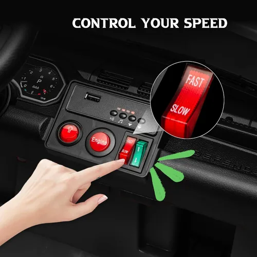 Vista 9 de Land Rover Defender Octa Ride on Car de 24 V y 2 plazas Negro