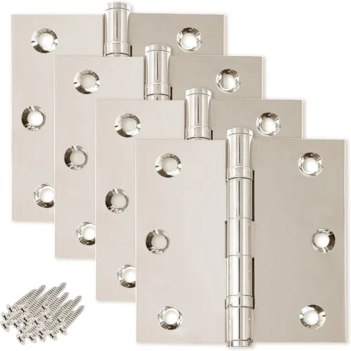 Vista 13 de Solid Brass Door Hinge Heavy Duty Ball Bearing 3.5 x 3.5 Inch - Set of 2 Hinges (Antique Brass)