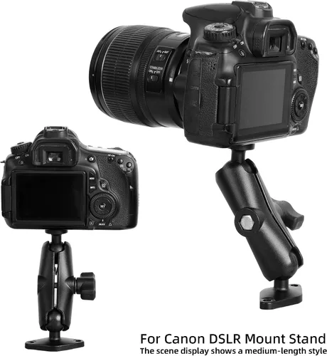 Vista 7 de xik Soporte de montaje para cámara: base rómbica de bola de 1 pulgada, rosca de 1/4 "-20 - Compatible con cámara de seguridad Logitech, DSLR, CCTV