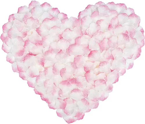 Vista 10 de Pétalos de rosa artificiales de seda para noches románticas, bodas, fiestas, decoraciones de flores de aniversario (negro, 3000 unidades)