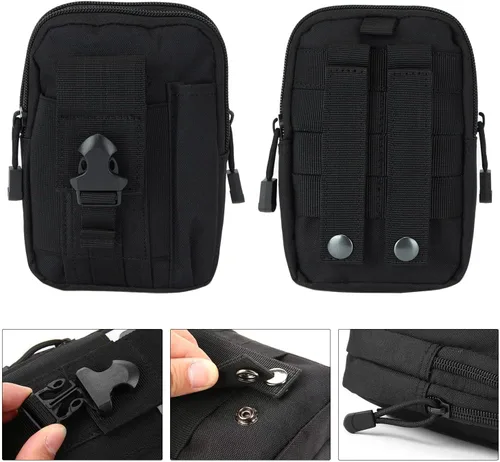 Vista 3 de PHILEX - Bolsa táctica Molle EDC Utility Gadget al aire libre para hombres con cinturón de teléfono clip funda
