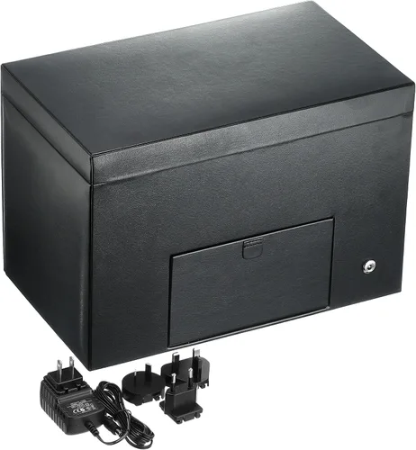 Vista 3 de Enrollador para cuerda de reloj Wolf Heritage con almacenamiento para dos relojes, Contemporáneo, Negro