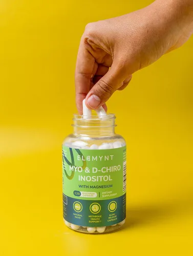 Vista 7 de Suplemento de inositol, mio-inositol y D-Chiro con citrato de magnesio, proporción 40:1 apoyo hormonal y de salud reproductiva para mujeres, vegano