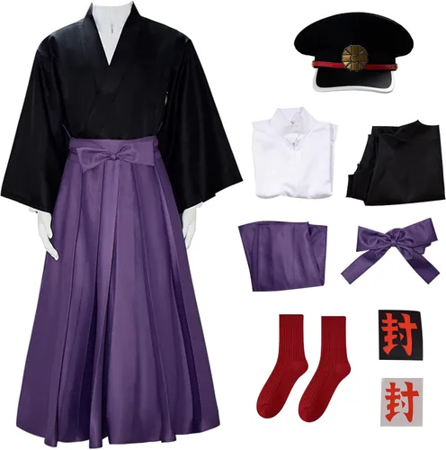 Vista 8 de TMSREBU Yugi Tsukasa - Disfraz de cosplay kimono, carnaval, fiesta, uniforme completo